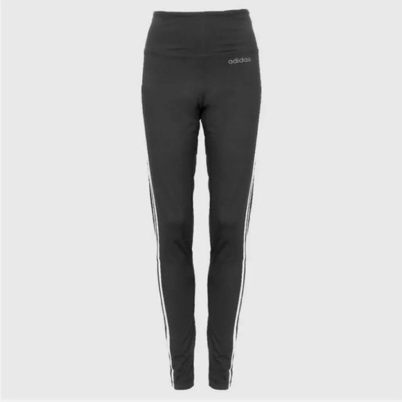Adidas Three Stripe High-Waisted Leggings, Black - Medium - Picture 4 of 8